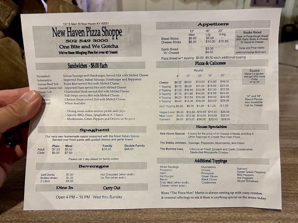 New Haven's Pizza Shoppe Bread Sticks